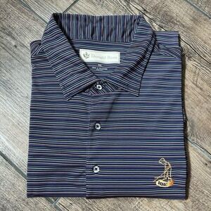 Donald Ross Sportswear Black with multicolored Stripes‎ Golf Polo Men's Size XXL